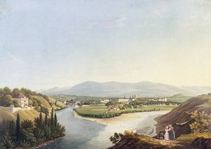 View of Geneva from the Confluence of the Rhone and the Arve, Engraved by Friedrich Salathe by Jean Dubois